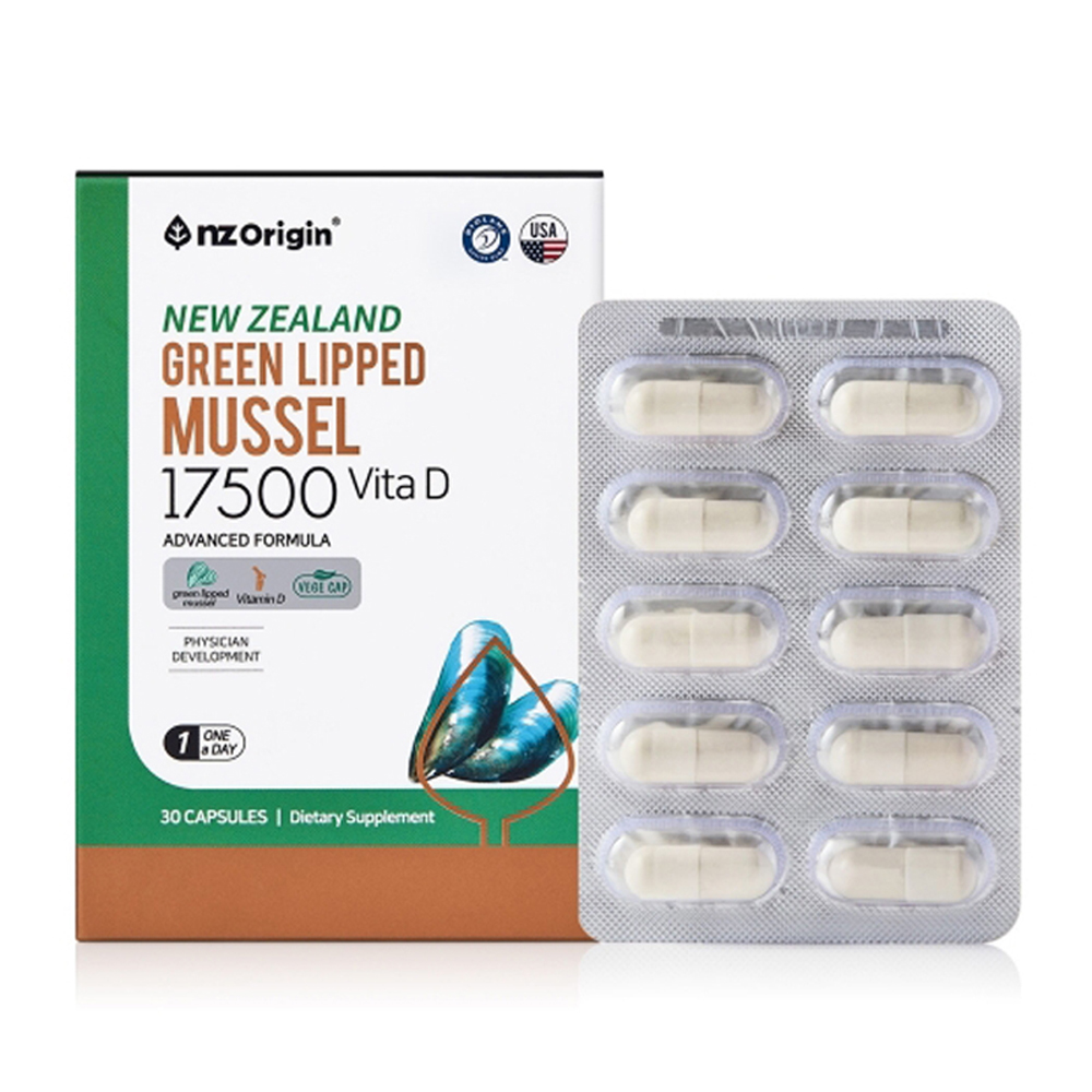 엔젯오리진 <b>뉴질랜드 초록입홍합 17500 비타민D</b> 710mg x 30정, 1개