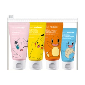 엘지생활건강 포켓몬 미니스 여행용세트 4종 1세트(샴푸, 바디, 치약, 폼클)