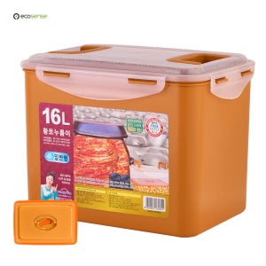 에코센스 황토 누름이 김치통 누름독 대용량용기 16L, 1개