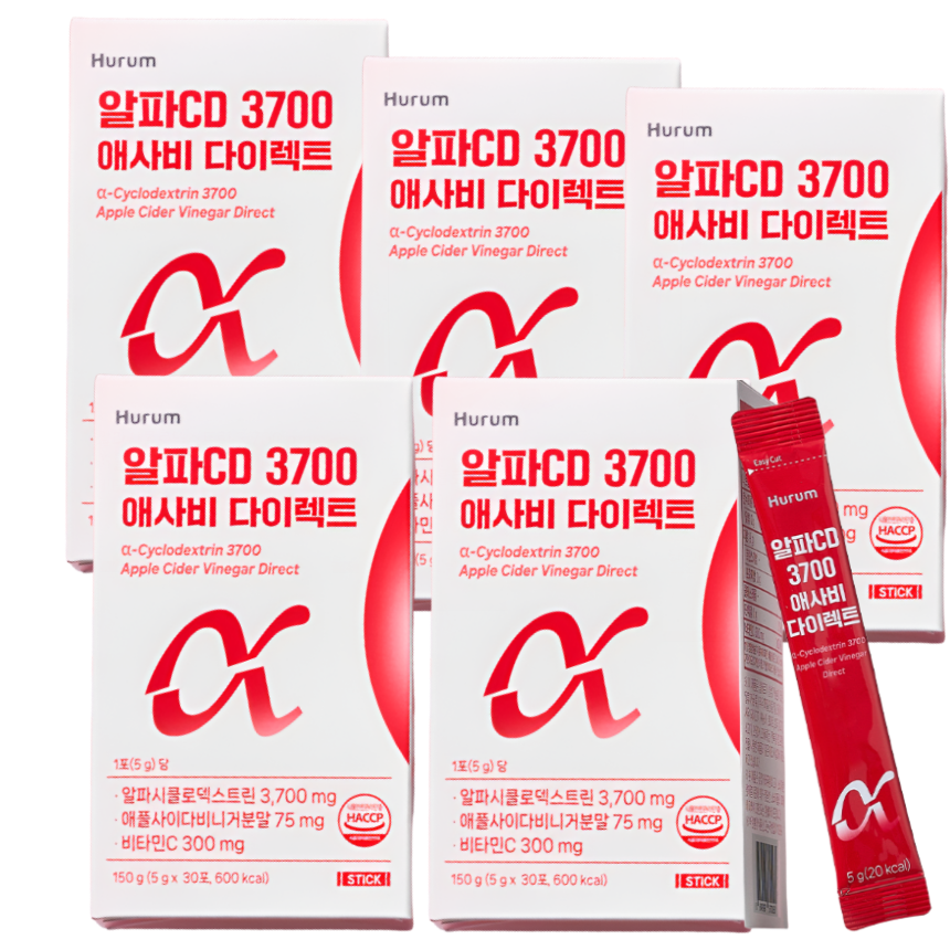 <b>휴럼</b> 알파CD 애사비 효능 알파시디 알파시클로덱스트린 30포 5박스