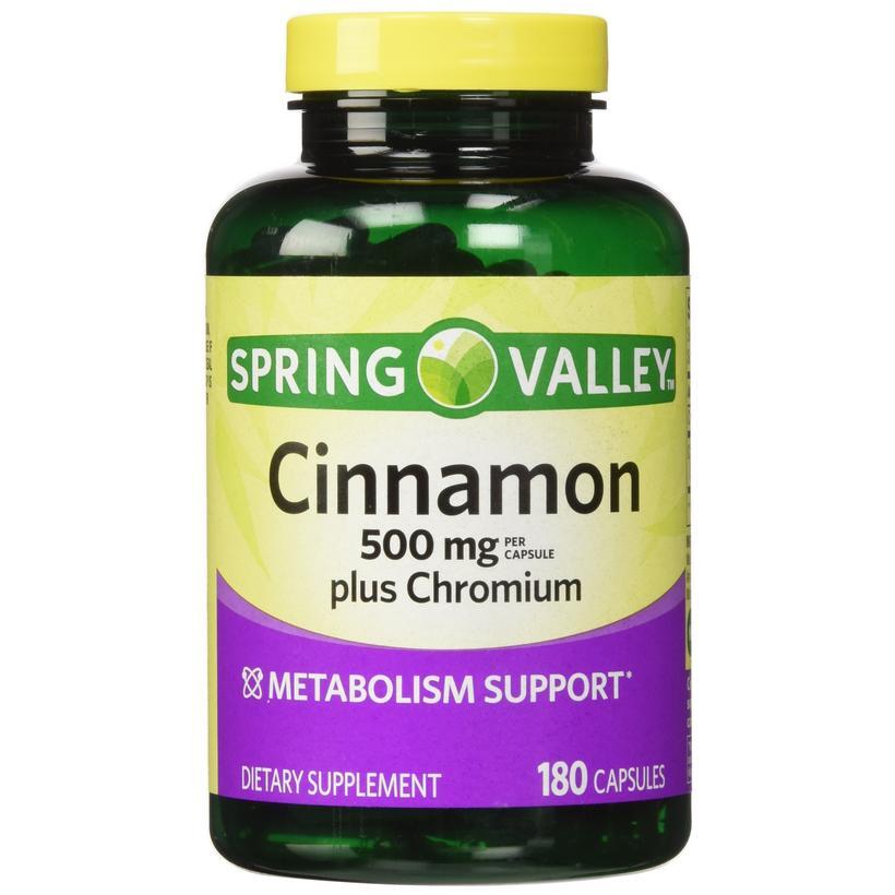<b>스프링밸리</b> 시나몬 500mg 크롬 180캡슐 2병