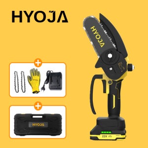 효자 무선 전기톱 21V 10cm 미니 충전 체인톱 충전식 전동 소형