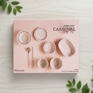 시라쿠스 쉐난고 카디날 1인 식기세트 6P 혼밥 가정식 그릇 식기