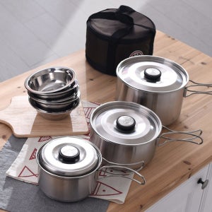 까사니 네이쳐 스테인레스 캠핑 올인원 코펠세트 3~4인용