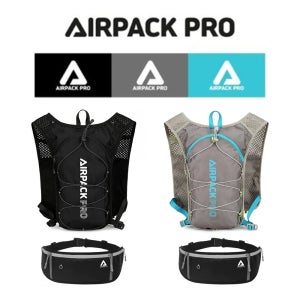 에어팩프로 [2종 풀세트] 러닝 트레일 등산 조끼 베스트 + 러닝 벨트형 바디 가방 백