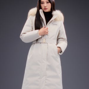 [디스커버리] 여성 밀포드 베르텍스 벨티드 구스다운 롱패딩 (BEIGE2) DWDJ9B056