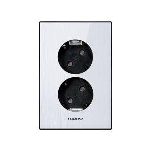 나노전기 국산 아트2 매입 접지 콘센트 2구 블랙 안전형 콘센트커버 전기 인테리어