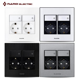 나노 아트2 국산 매입 접지 스위치부 콘센트 2구