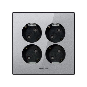 나노전기 국산 아트2 매입 접지 콘센트 4구 펄그레이 콘센트커버 전기 인테리어