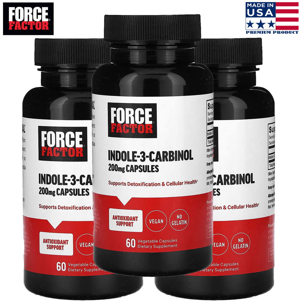 Force Factor 미국산 <b>인돌</b> <b>3</b> <b>카르비놀</b> 200mg 60 캡슐 3병 6개월분