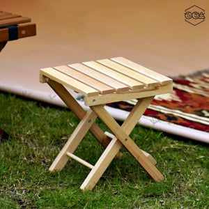 접이식 원목 의자 캠핑용 야외 보조의자 1세트 다용도 체어
