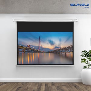 전동스크린 16:9 와이드 가정용 자동 빔프로젝터 홈시어터 대형 스크린 304.8cm(120인치), 1개