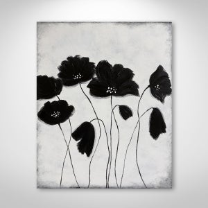 [Gallery Edition] 고급스러운 모던 흑백 꽃 원화 그림 액자