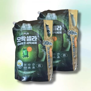 피지 모락셀라 냄새제거 액체세제 일반드럼 겸용 리필 2.3L, 허브향, 2개