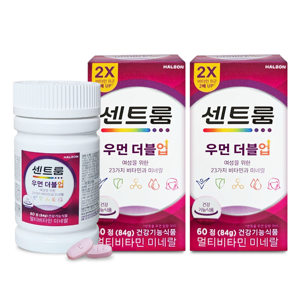 센트룸 <b>우먼</b> 더블업 60정 2개 <b>멀티비타민</b> 미네랄 <b>여성</b> G