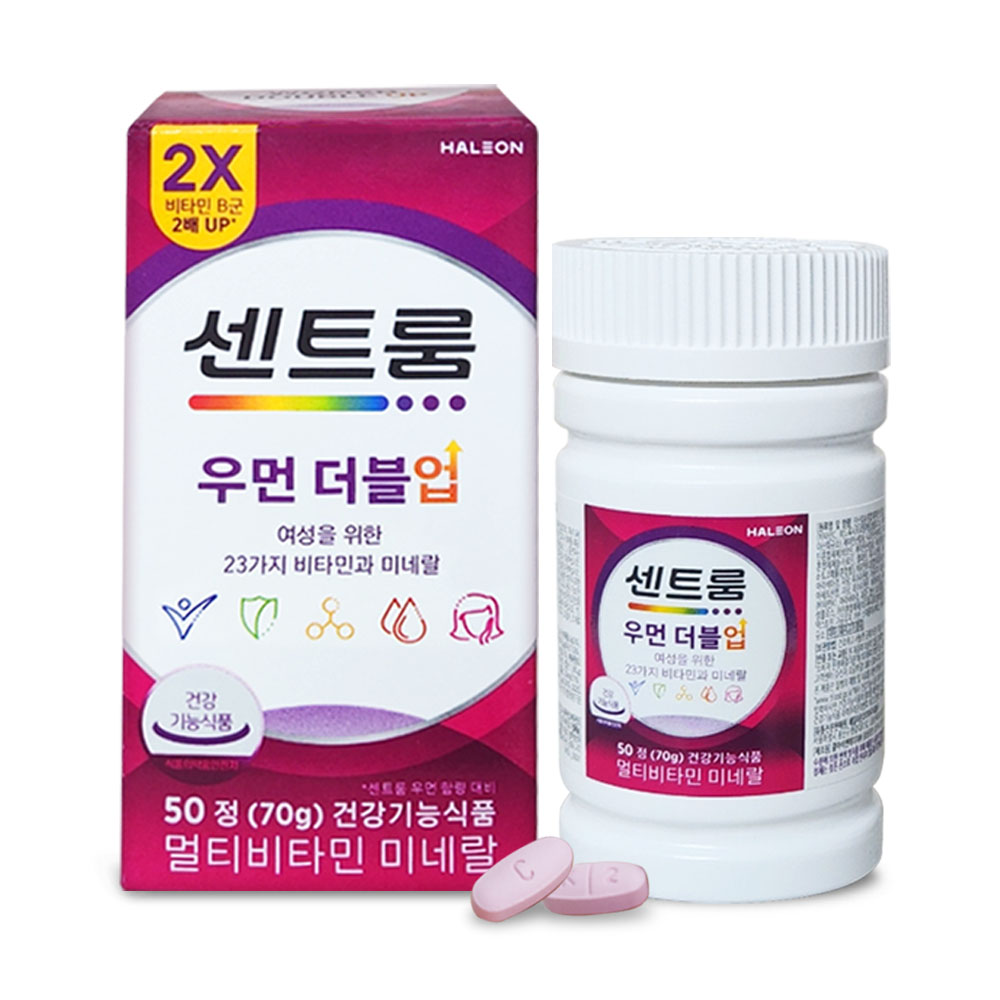 센트룸 <b>우먼</b> 더블업 50정 <b>멀티비타민</b> 미네랄 <b>여성</b> 활력 G