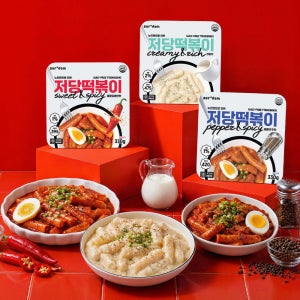 제로담 저당떡볶이 매콤달콤 매콤후추 크림 3세트