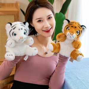 귀여운 아기호랑이 백호 부드러운 인형 장식 소품 선물