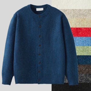 남자라운드가디건 울 가을 겨울 오버핏 남자가디건