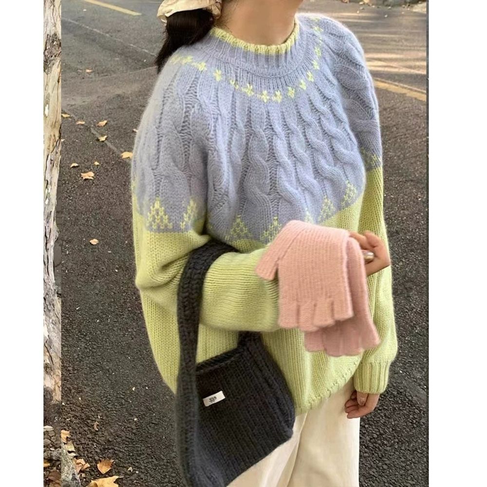 니트로 연주하는 에클로그 기법 도안 스웨터 소품