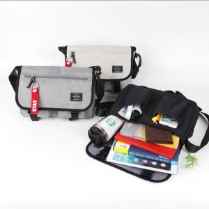 딕피스트 캐주얼 메신저백 크로스 데일리 여행용 서브백 블랙 그레이 베이지