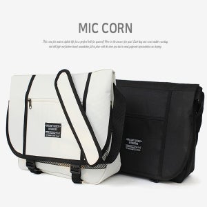 블루마운트 캐주얼 미콘 메신저백2 크로스 데일리 여행용 서브백 블랙 아이보리