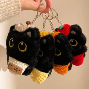 블랙냥이 깜고키링 검은고양이 겨울키링 우정템 귀여운아이템 귀여운가방꾸미기 작은소품 선물