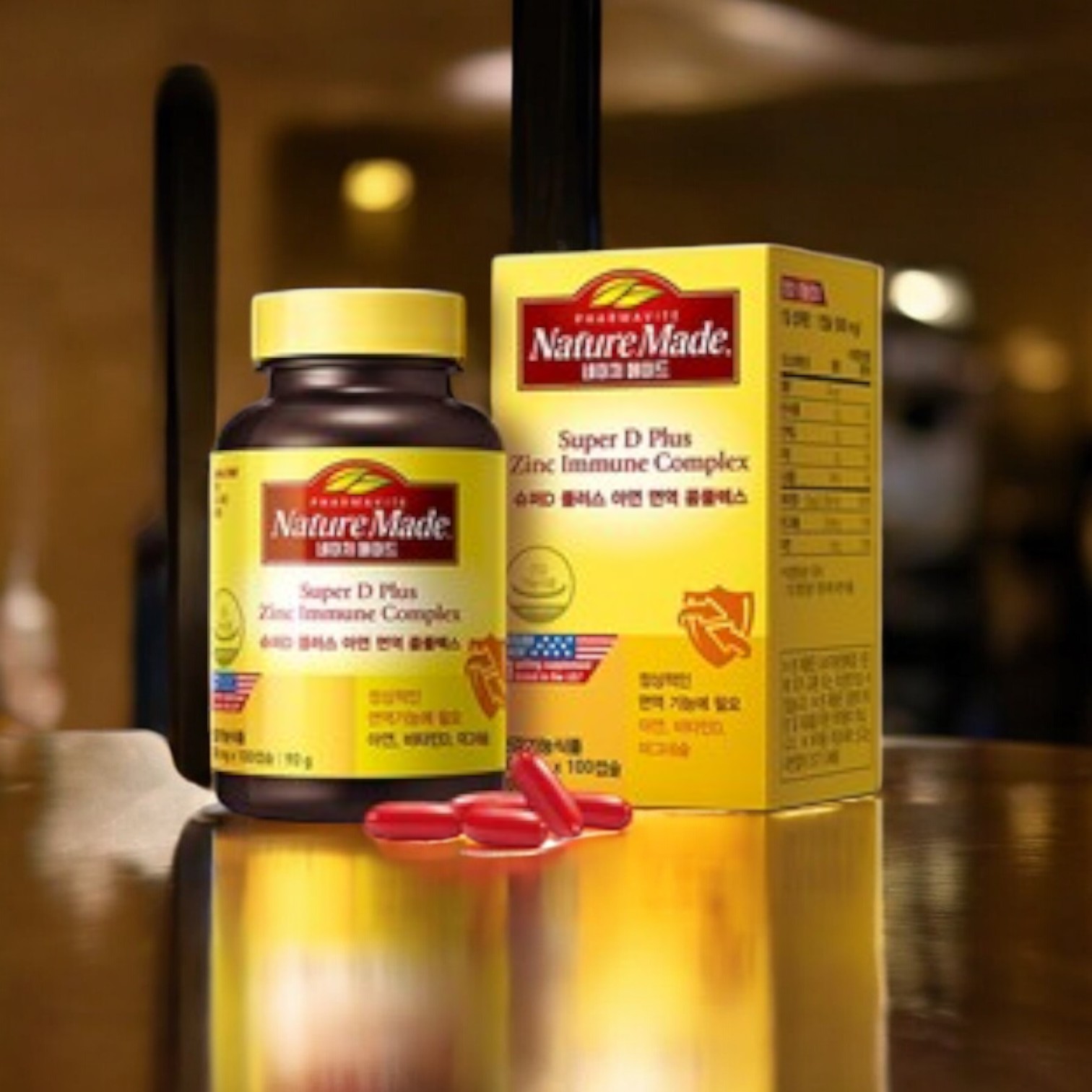 네이처메이드 <b>슈퍼</b> 비타민<b>D 플러스 아연 면역 콤플렉스</b> (비타민D3 2000IU) 피부건강 <b>면역</b>강화 100정 1개