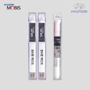 현대모비스 붓펜페인트 381 WC9 화이트크림 + 투명 세트 8㎖ [팰리세이드 그랜저 쏘나타] [287]