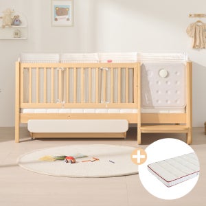 [패키지특가] 니스툴그로우 아기 유아침대 아이비 하이가드형 ES 풀패키지