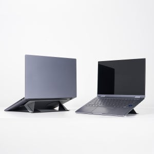 멜리언스 노트북 거치대 맥북 휴대용 초슬림 각도조절 받침대 스탠드 모던그레이 13-14인치