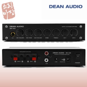 딘오디오 DEAN AUDIO SR-100 2채널 100W 미니 앰프 카페 매장용 미니앰프