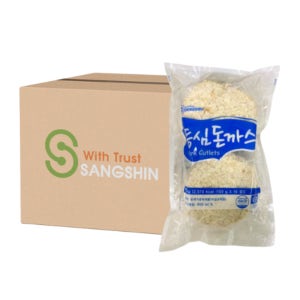 [1BOX] 상신 등심돈까스 250g x 10장 x 4팩 업소용 대용량 냉동돈까스