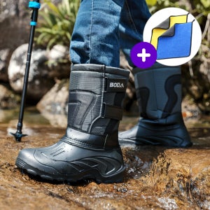 낚시 방한화 겨울 방한 장화 낚시용 선상 갯바위 기모 털 동계 신발