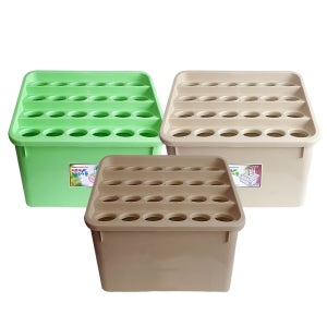 다모아 대형 우산꽂이 24구 우산 정리 플라스틱 보관함 (520x370x460)