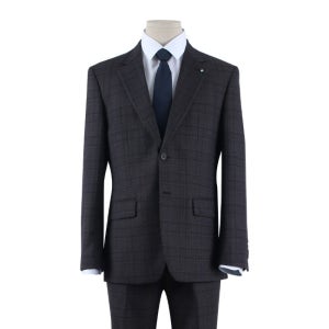 사계절 모직 브라운 체크 정장세트 TSU315064