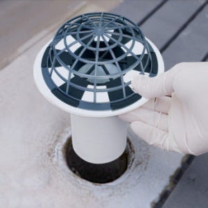 옥상 배수구 이물질 방지 물막힘 배관방수트랩