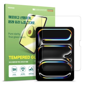 아이패드 프로 11 M5 8세대 투명 강화유리 액정 보호 필름 프로 11 8세대 (M5), 1매입