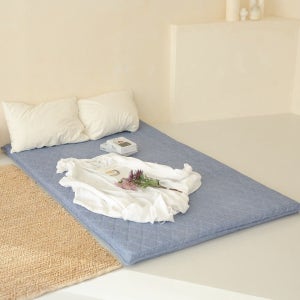 국산 접이식 3단 요 매트 토퍼 요 매트리스 원룸 자취 펜션 숙소 손님 이불 침대 바닥