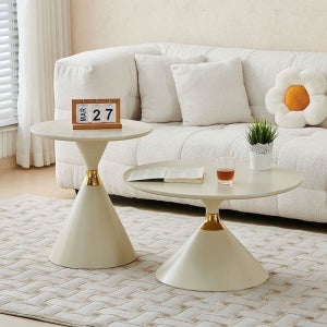 홈스월드 루비골드 1+1 거실 소파 낮은 테이블 원목 원형 사이드 미니 좌식 쇼파 탁자