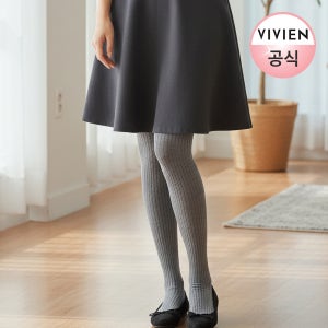 [비비안]코튼 골지타이즈 TS2032H ML (브라운/라이트그레이)