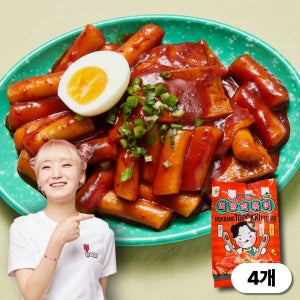 위드라이크 히밥 먹방떡볶이 2인분 밀떡 제주감귤 떡볶이 밀키트 490g, 4팩