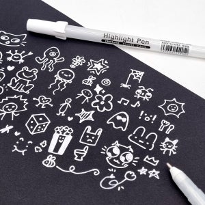 더이안 하이라이트 펜 0.8mm 흰색 화이트 젤펜 젤잉크 다꾸