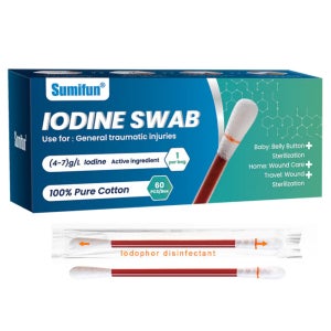 그린 포비돈 스틱 스왑 일회용 소독 알코올 알콜 베타딘 요오드 멸균 면봉 60개입