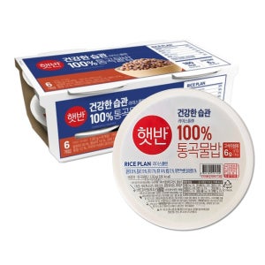 햇반 100% 통곡물밥 작은공기 130g, 36개