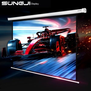 성지 SJ-BNC150 전동스크린 4:3 노출형 150인치 대형 가정용 빔프로젝터 빔스크린