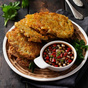 감자채전 300g 4봉지 전밀키트 감자전 어린이 간식 냉동식품 술안주 부침개 캠핑식품