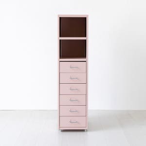 피하 높은6단 선반서랍장 28x41x109, 6단, 핑크 2148.2931