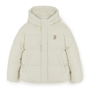 [MLB] 바시티 빈티지 레터링 후드 숏패딩 (4 COLOR)