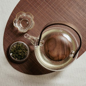 호두나무 티포트 내열유리 티팟세트 주전자